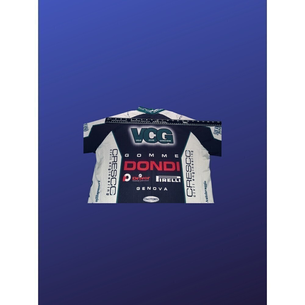 Vcg VELO CLUB GENOVESE Vintage Cycling Jersey, WHITE/GREEN/BLACK, Size L, VGUC - Picture 7 of 11